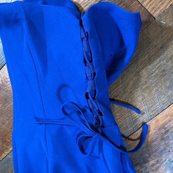 Badgley Mischka Belle Blue Jumpsuit | Size 8 - Picture 7 of 9